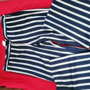 Ann Taylor Wide Leg Trousers Stripe